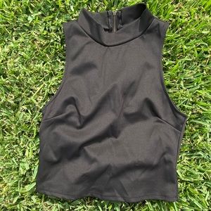 Nordstrom ASTR black crop top. Size small